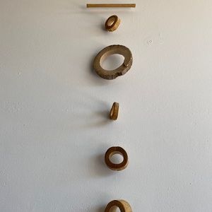 Bamboo Rear View Mirror Hanging Ornament, one of a kind